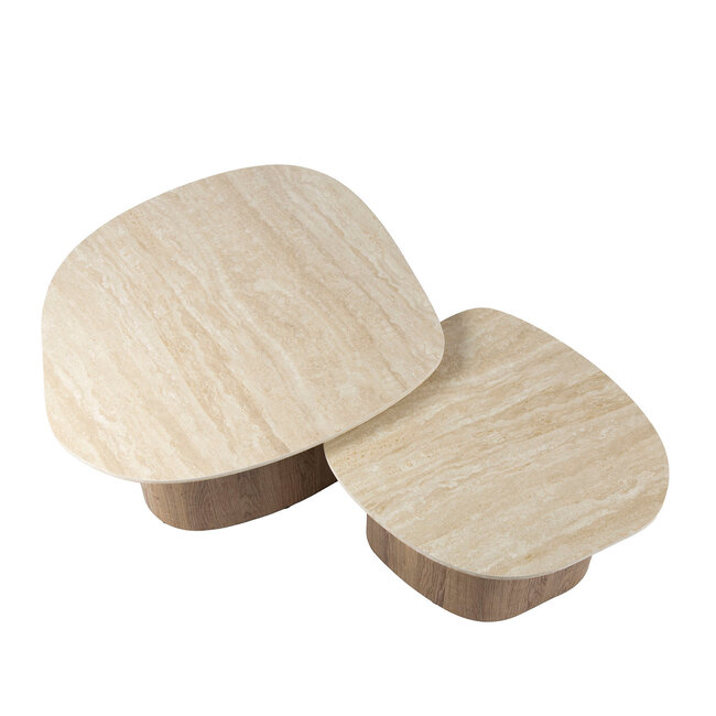 WoonStijl Salontafel set van 2 Romano kiezel