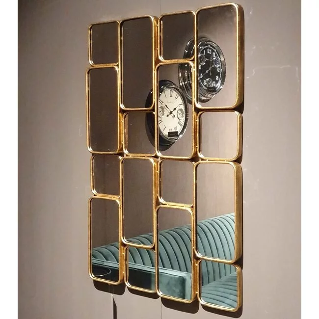 Richmond Interiors  Spiegel Birche met 16 spiegels (Goud)