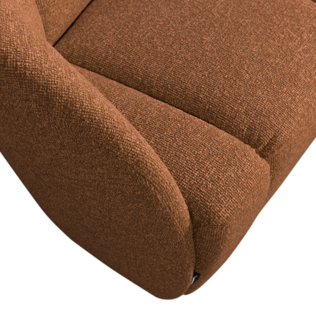 Woood Mojo 2-Zits Bankje Links Boucle Roestbruin Melange