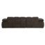 Woood Mojo Chaise Longue Bank Links Geweven Ribstof Bruin