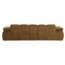 Woood Mojo Chaise Longue Bank Links Geweven Ribstof Honinggeel