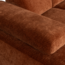Woood Mojo Chaise Longue Bank Links Geweven Ribstof Roestbruin