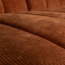 Woood Mojo Chaise Longue Bank Links Geweven Ribstof Roestbruin