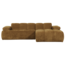 Woood Mojo Chaise Longue Bank Rechts Geweven Ribstof Honinggeel