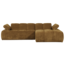 Woood Mojo Chaise Longue Bank Rechts Geweven Ribstof Honinggeel