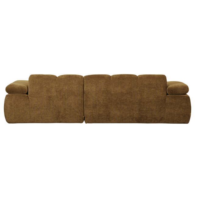 Woood Mojo Chaise Longue Bank Rechts Geweven Ribstof Honinggeel