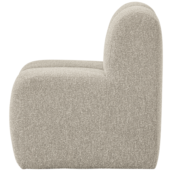 Woood Mojo Eetbankje 84cm Met Rugleuning Boucle Beige Melange