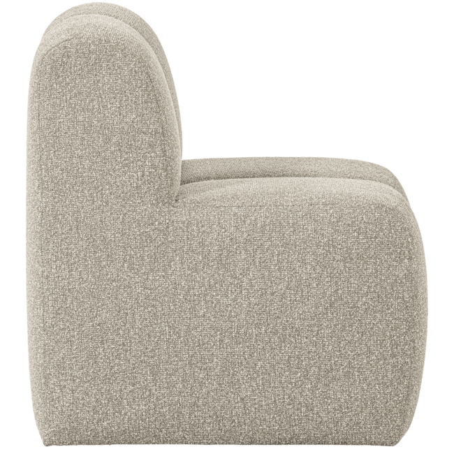 Woood Mojo Eetbankje 84cm Met Rugleuning Boucle Beige Melange