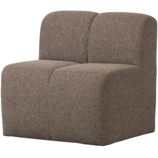 Woood Mojo Eetbankje 84cm Met Rugleuning Boucle Bruin Melange