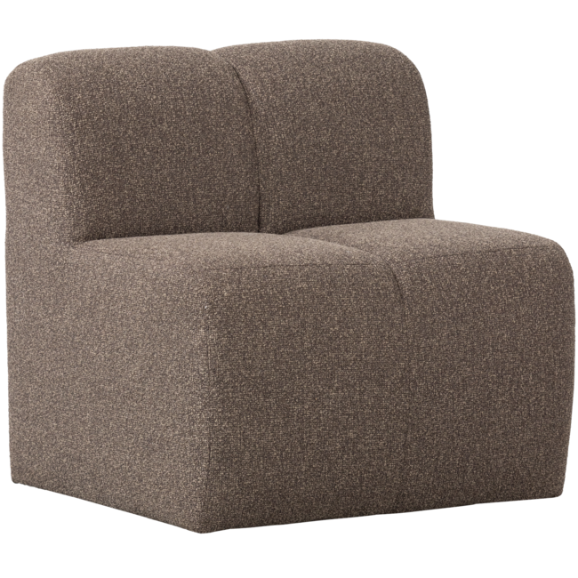 Woood Mojo Eetbankje 84cm Met Rugleuning Boucle Bruin Melange