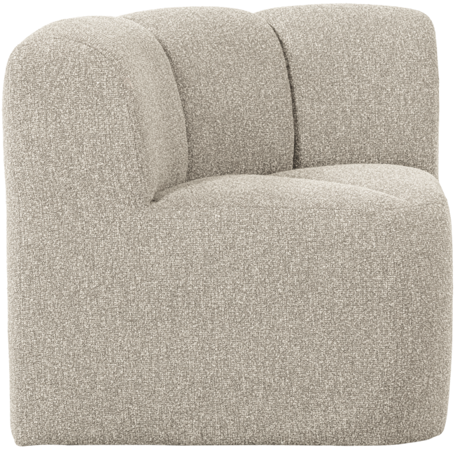 Woood Mojo Eetbankje Hoek Met Rugleuning Boucle Beige Melange