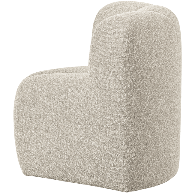 Woood Mojo Eetbankje Hoek Met Rugleuning Boucle Beige Melange