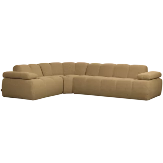 Woood Mojo Hoekbank Links Boucle Geel/Bruin Melange