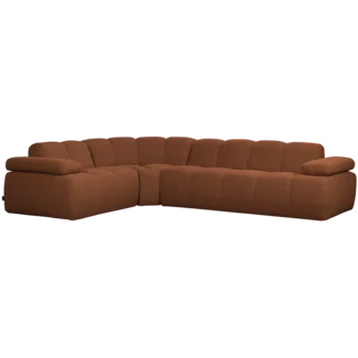 Woood Mojo Hoekbank Links Boucle Roestbruin Melange