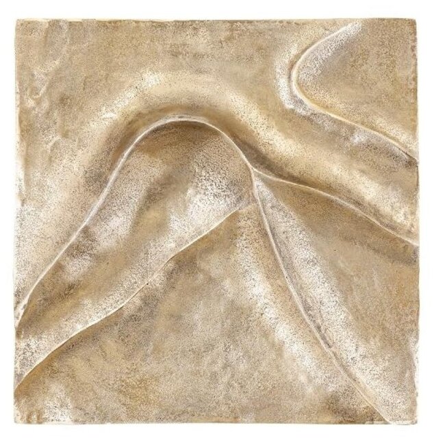 PTMD Wandornament Gihan goud alu wave lines M