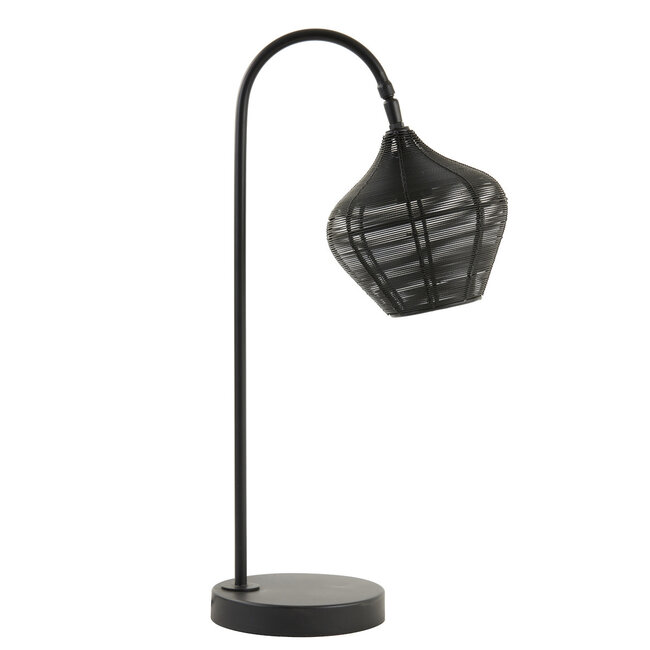 Light en Living Tafellamp 27x20x61 cm ALVARO mat zwart