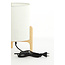 Light en Living Tafellamp Ø22x33 cm LITTO naturel+linnen wit