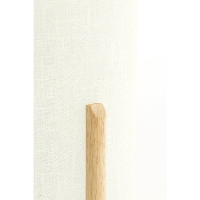 Light en Living Tafellamp Ø22x33 cm LITTO naturel+linnen wit