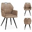 WoonMax Eettafelstoel Puck Zorro - Cognac, Antraciet, Groen, Clay, Zand of Taupe