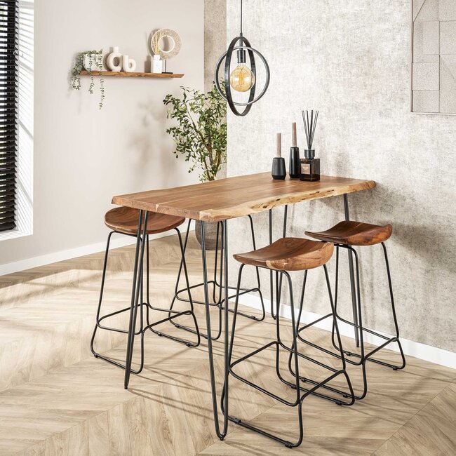 WoonStijl Bartafel edge 130 acacia