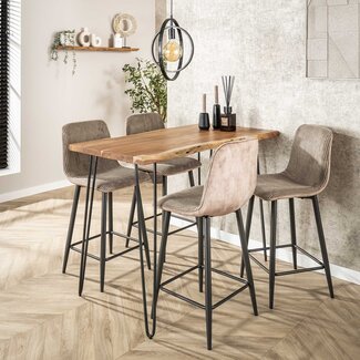 WoonStijl Bartafel edge 130 acacia