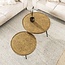 WoonStijl WoonStijl Salontafel set van 2 - Rond Metallic Antiek Brons