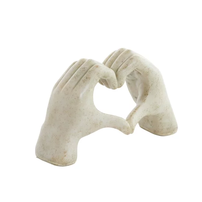 Light en Living Ornament 19x8x11,5 cm HANDS taupe  grijs