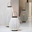 Light en Living Windlicht Ø36X55 cm DAZIO Linen Natural+donkerbruin hout