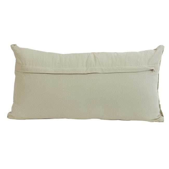 Light en Living Kussen 60x30 cm JEMBANA zand+olijf groen