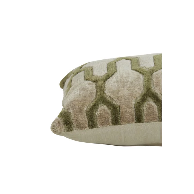 Light en Living Kussen 60x30 cm JEMBANA zand+olijf groen