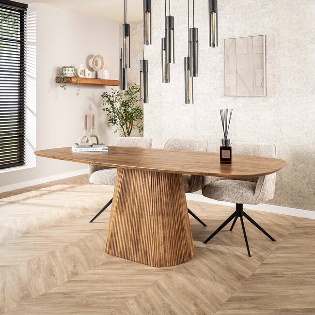 WoonStijl Eettafel Wave centrale poot 215 cm