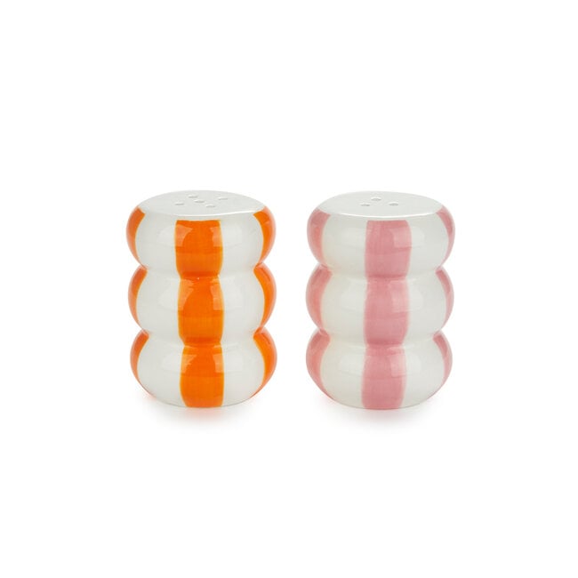 Balvi Peper en Zoutstel stel Floats oranje/roze ceramic