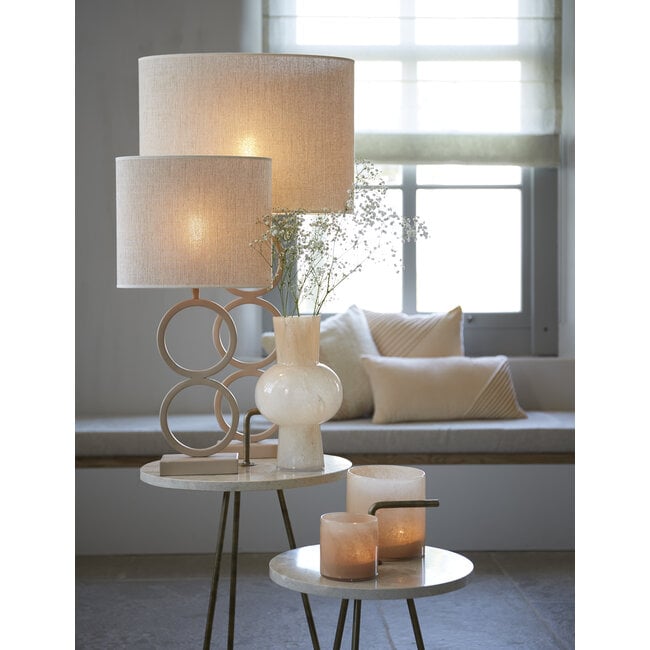 Light en Living Ovale Lampenkap BRESKA in Parelwit - Stijlvol design in diverse maten