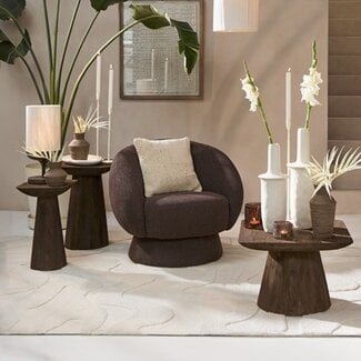 Light en Living Bijzettafel 33x33x53 cm DEGO mat  donker bruin