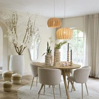Light en Living Hanglamp Ø51x34 cm RAFAELLA raffia naturel