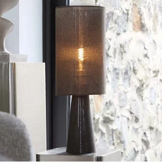 Light en Living Tafellamp Ø20x58 cm MICKY linnen bruin