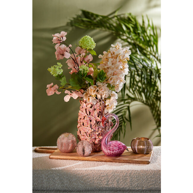 Light en Living Ornament Ø10x10 cm CORAL glas licht roze