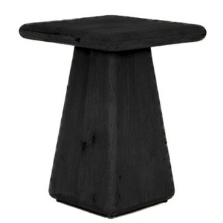 Tower Living Asti Bijzettafel vierkant zwart 40 cm