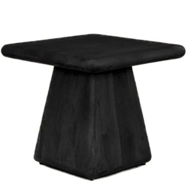 Tower Living Asti Bijzettafel vierkant zwart 60 cm