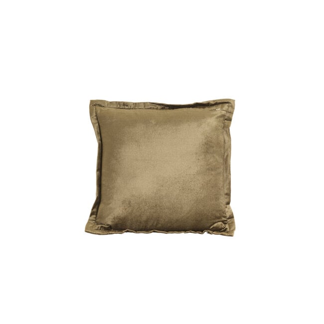 Light en Living Kussen 45x45 cm BAXLEY velvet groen+linnen naturel