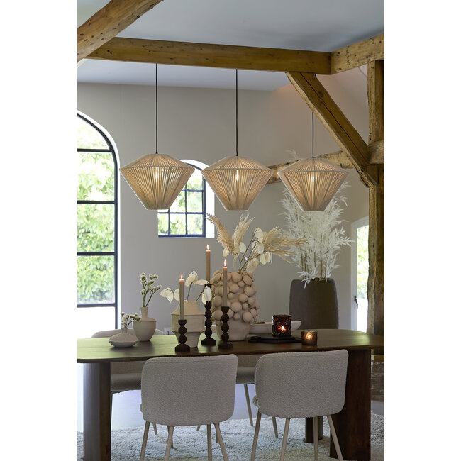 Light en Living Hanglamp 3L 120x42x130 cm FELIDA crème