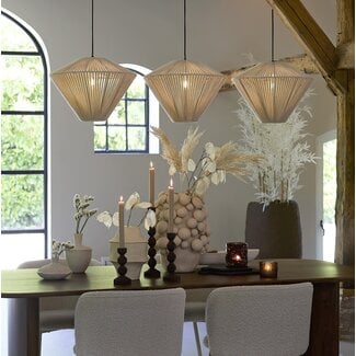 Light en Living Hanglamp 3L 120x42x130 cm FELIDA crème