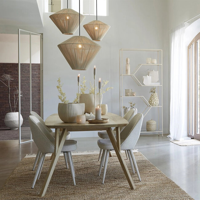 Light en Living Hanglamp Ø53x37 cm FELIDA crème