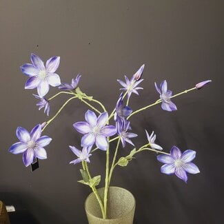 Pure Kunsttak Clematis groot 125 blauw