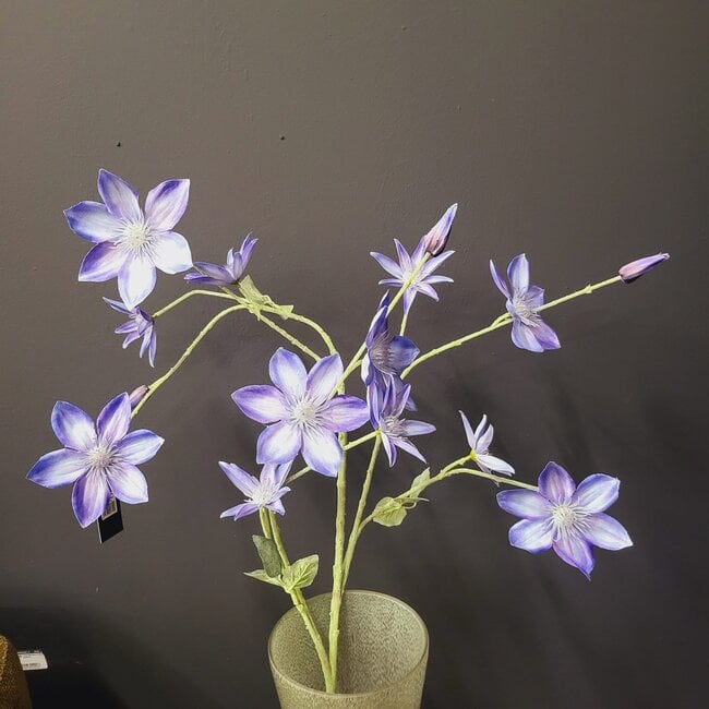 Pure Kunsttak Clematis groot 125 blauw