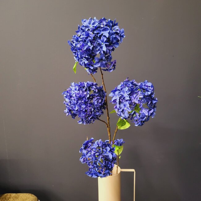 Pure Kunsttak Hortensia groot 110 cm donkerblauw