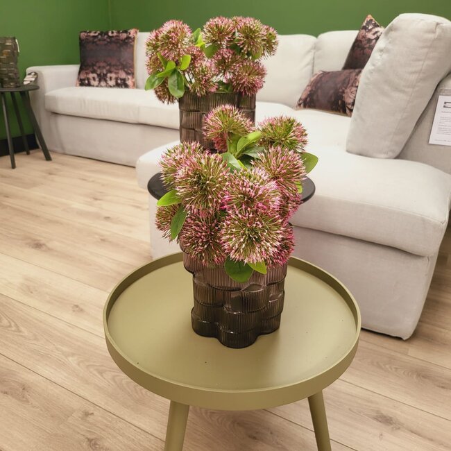 Pure Kunsttak bosje Alium 34 cm zacht roze