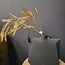 PTMD Kunsttak Leaves Plant gold metallic wheat spray