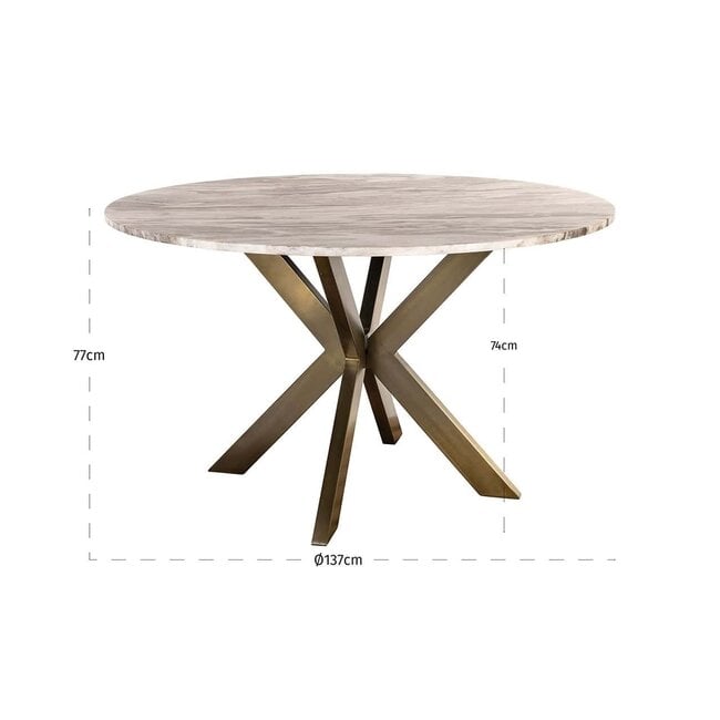Richmond Interiors  Eettafel Bottega 140Ø wit