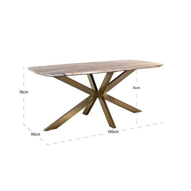 Richmond Interiors  Eettafel Bottega 190 deens ovaal wit